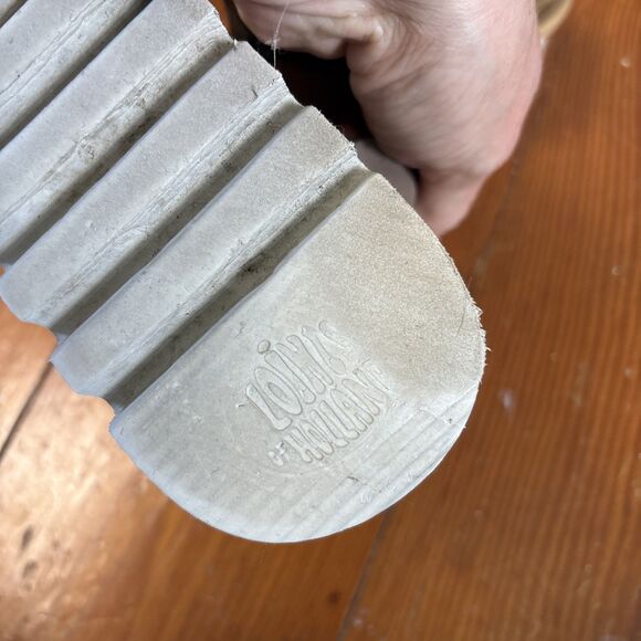 LOINTS OF HOLLAND Brown Leather Comfort Wedge Heels US 10 Cork Sole - Picture 4 of 5